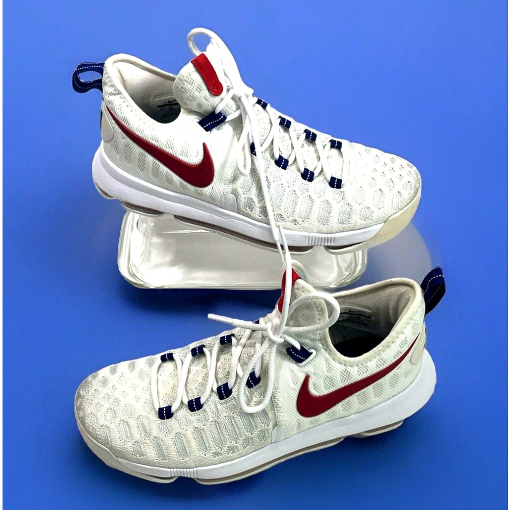 Nike KD9 Olympic Men's 9.5 US Shoes 843392-160 White Red Blue USA‎